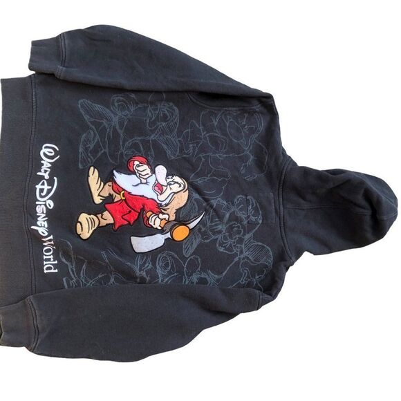 Vintage Walt Disney World Embroidered Snow White Hoodie Sweater Medium Black - Picture 12 of 16